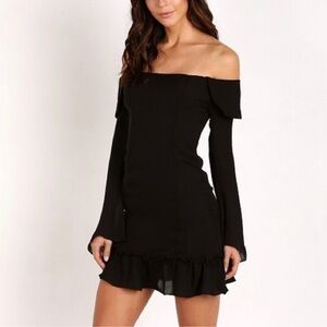 Stone Cold Fox‎ Elsa Silk Mini Dress in Black Size 2/Medium